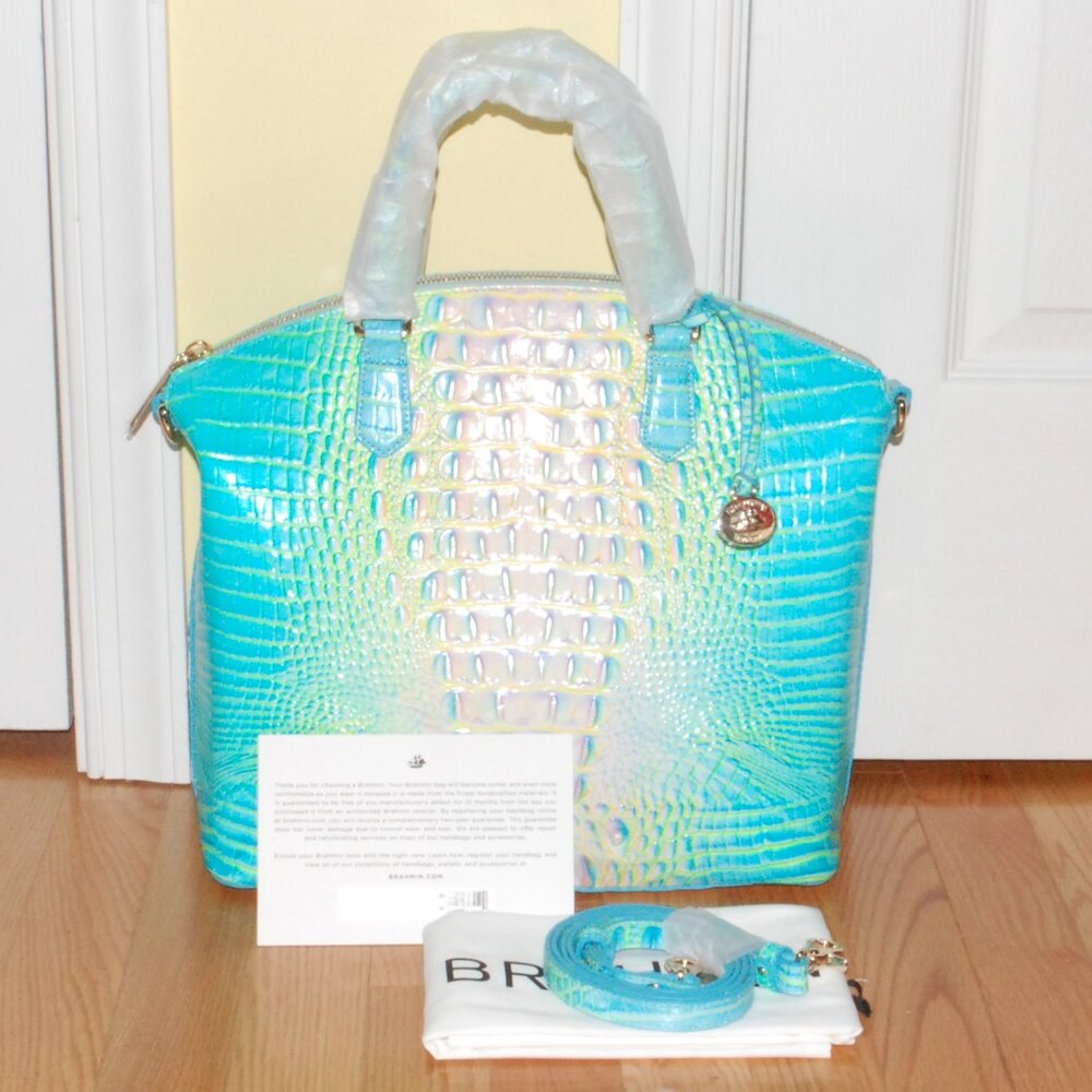 NWT Brahmin Large Duxbury Satchel Cotton Candy Ombre Melbourne